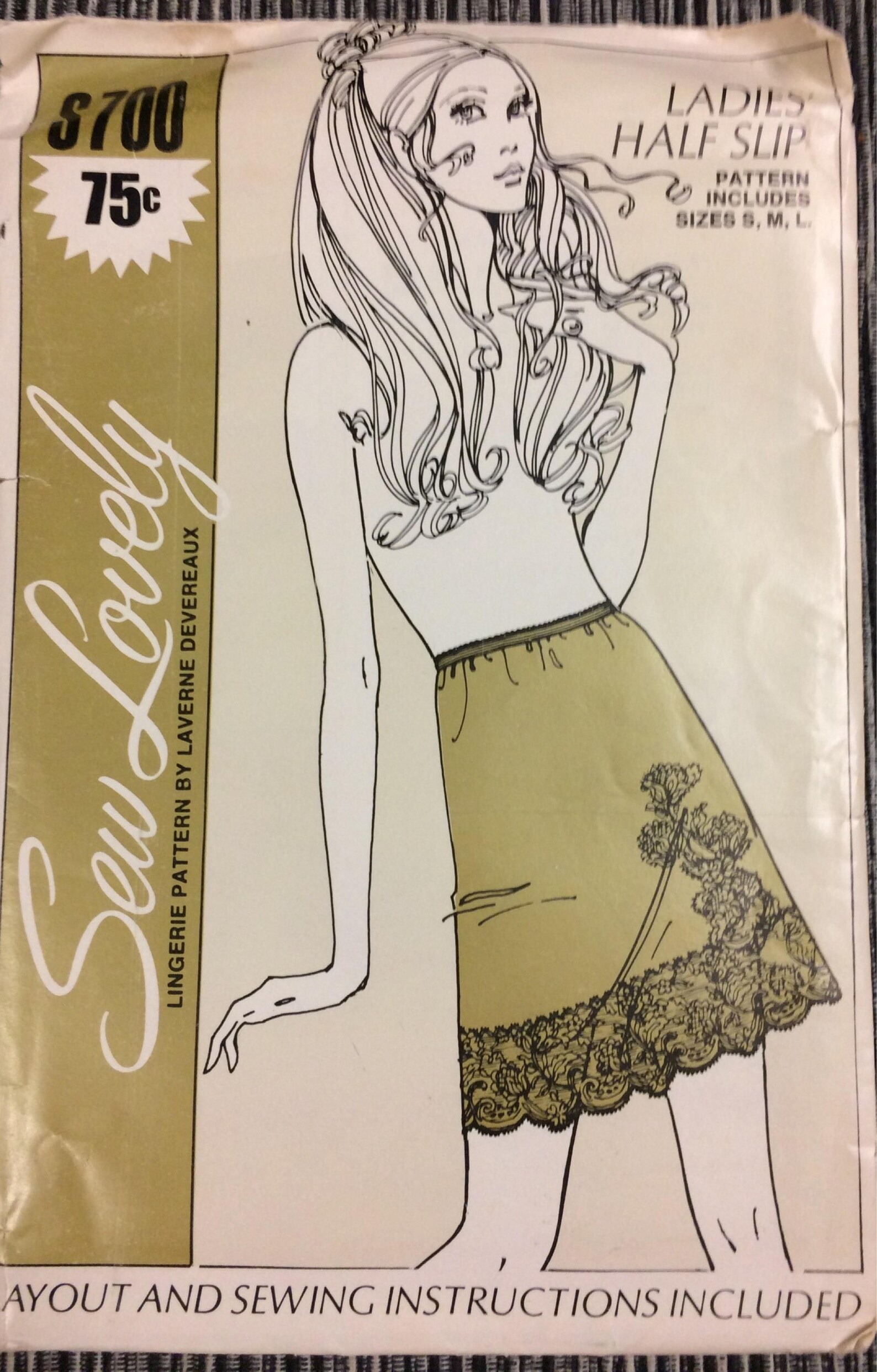 Vintage 70's Half Slip Sewing Pattern Sew Lovely S700 Etsy