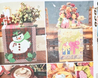 McCall's Crafts Snowman and Package Sewing Pattern...Table Runners, Placemats, Centerpieces  McCall's 3838......  Complete