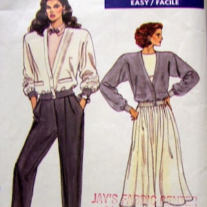 Misses' Jacket Skirt and Pants Sewing Pattern...vintage - Etsy