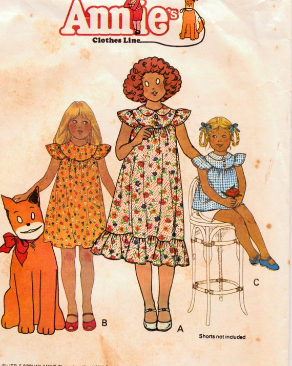 Vintage Little Orphan Annie Dress Sewing Pattern McCall's Etsy