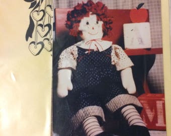 Rag Doll Sewing Pattern Country Andy 20 inch Doll Uncut  Complete