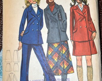 Vintage 1970's Sewing Pattern Butterick 5960 Misses' Separates Size 10 Bust 32 Uncut Complete