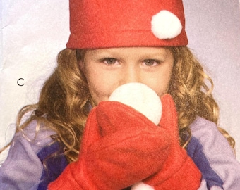 Children’s and Girls' Hats, Scarves, and Mittens in Three Sizes and Scarves Sewing Pattern …McCall’s 5993.   Complete Uncut