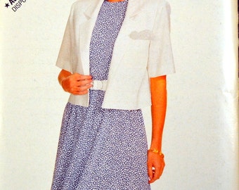 Vintage Sewing Pattern Butterick See & Sew 6161 Misses' Jacket and Dress in size 6-8-10-12-14 Bust 29-36 inches UNCUT Complete