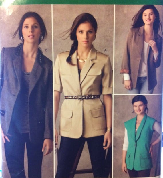 S 2340 Misses Lined /& Unlined Boyfriend Jackets Pattern