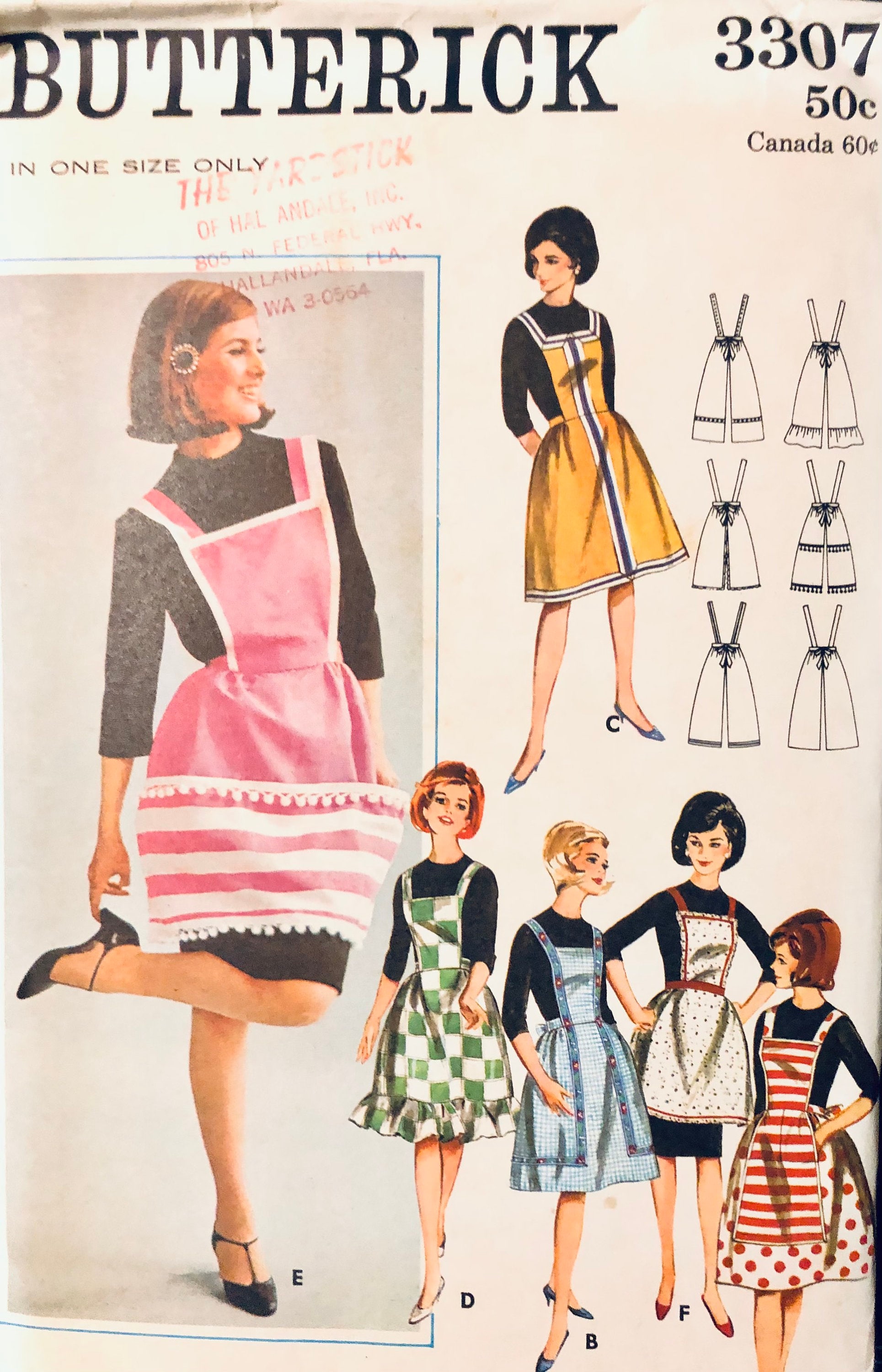 【60s Vintage】Old Apron Chicago today Decades of Style Pattern - 1950's Protect and Serve Apron