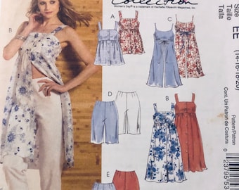 Misses' Tops, Tunics, Shorts, and Capris Sewing Pattern McCall's 5399...Misses'  Size 14-20 Bust 36-42 inches  Complete Uncut