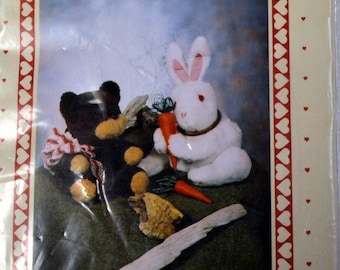 Teddy and Bunny Doll Sewing Patterns "Finders Keepers" by Craft Patch...Gifts to Make