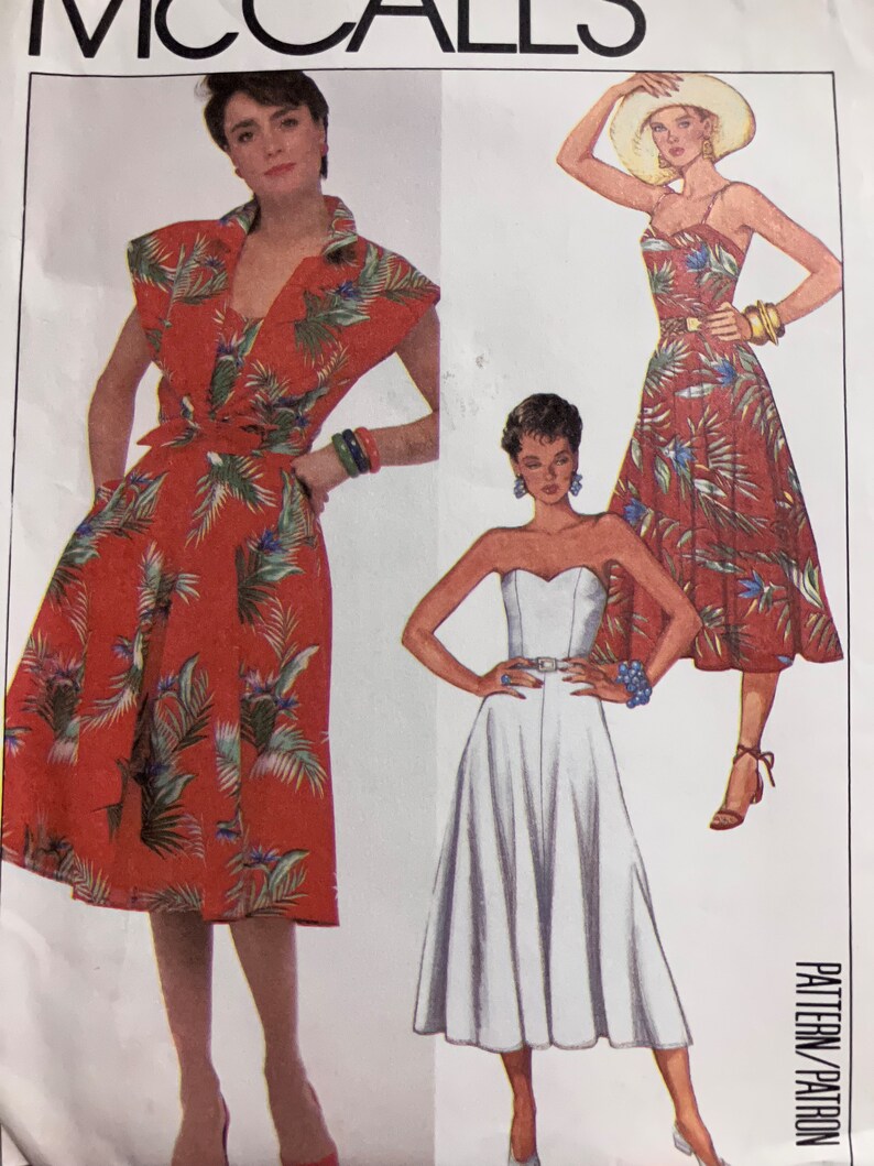 Misses' Dress and Cover-up Sewing Pattern McCall's 9614 Size 6 Bust 30.5 inches Complete image 2