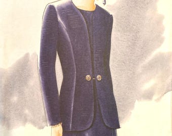 Misses' Jacket and Dress Sewing Pattern Vogue 9325..Ultra EZ..Misses' size 14-18 Bust 36 to 40 Inches  Complete Uncut