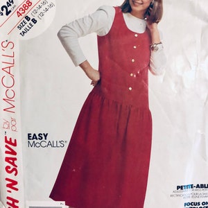 Misses' Jumper and Knit Top Sewing Pattern McCalls 4388 Misses' Size 12-16 Bust 34-38 inches Complete Partially cut to size 16 image 1