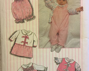 Babies' Layette with Dress  Sewing Pattern Simplicity 6666  UNCUT COMPLETE 7-24 Pounds