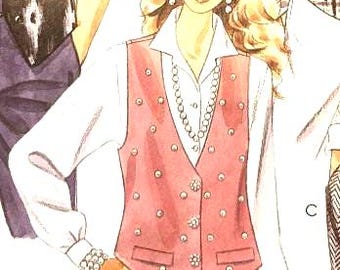 Misses', Men's, or Teen boys'  Vests Sewing Pattern...McCall's 5991 .... Size Small Bust 32.5-34 inches  Complete Uncut FF