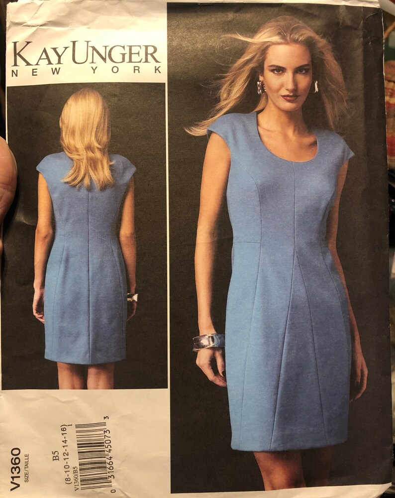 Misses' Dress Sewing Pattern Vogue 1360..Kay Unger Design... Misses' Bust 32-38 inches Uncut Complete image 1