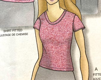 MIsses'  T-Tops Butterick 5215 Sizes Xxl-6x   Bust 44-68 inches uncut Complete....Connie Crawford....Ready to Wear Sizing
