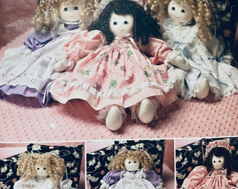 21 inch Doll and Clothes Sewing Pattern..Faith Van Zanten designer....Simplicity 2462...One Size  Uncut  Complete Gift to Make..Doll making