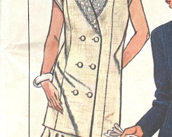 Woman's Dress and Loose Fitting Jacket Sewing Pattern Simplicity 8452  Size 22W-26W  Bust 44-48 inches Complete Uncut