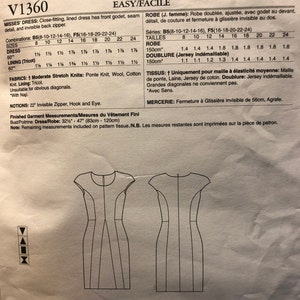 Misses' Dress Sewing Pattern Vogue 1360..Kay Unger Design... Misses' Bust 32-38 inches Uncut Complete image 2