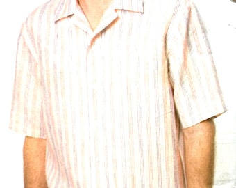 Men's Short Sleeve Shirts Sewing Pattern McCall's 9530 Chest 34-52 inches Uncut Complete