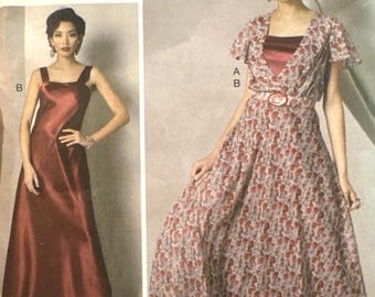 Kathryn Brenne Misses' Dress, Belt, and Slip Sewing Pattern Vogue 9168 Misses' Size 6-14 Bust 30-36 inches Uncut and Complete FF
