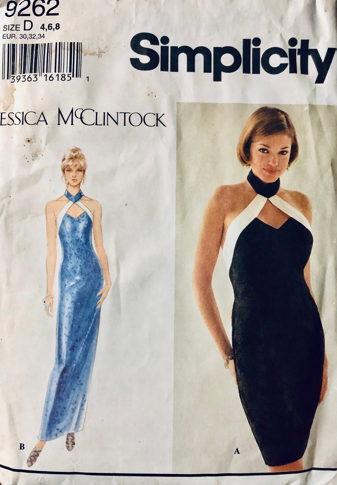 Misses' Evening Gown Sewing Pattern Simplicity 9262 Jessica Mcclintock ...