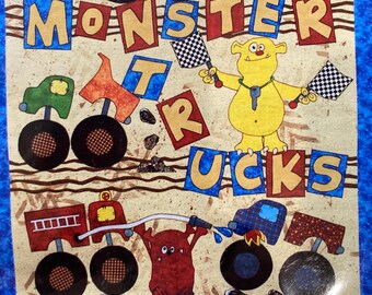 Monster Trucks Quilting Pattern..Approx Size 50” x 60”....Desiree’s Designs…Complete...Uncut....Quilting