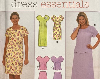 Misses' Dress or Top and Skirt  Sewing Pattern Simplicity 8086 size 20-24 Bust 42-46  Inches Uncut Complete