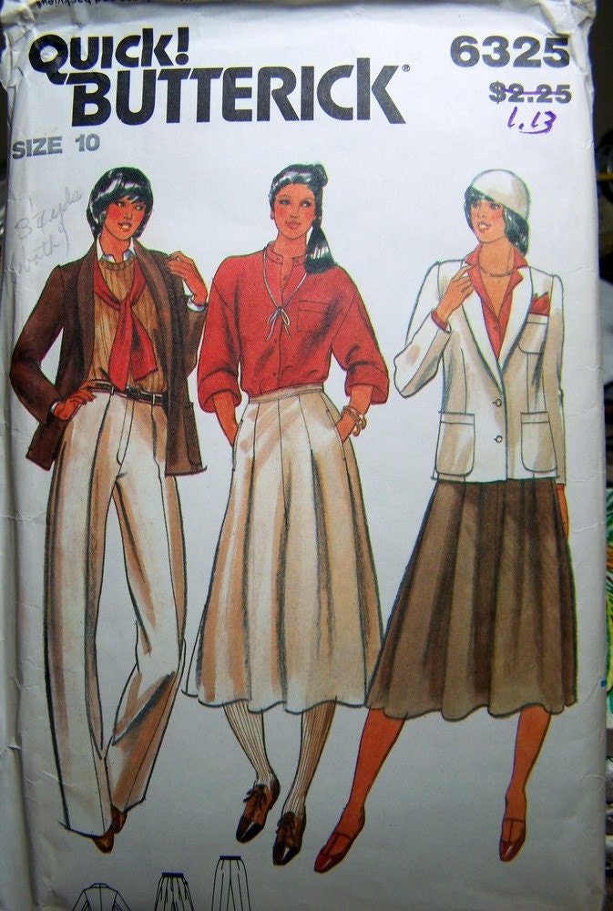 Vintage Annie Hall Wardrobe 70's Sewing Pattern Butterick | Etsy