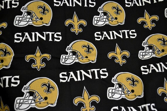 Fabric New Orleans Saints Black and Gold Remnants | Etsy