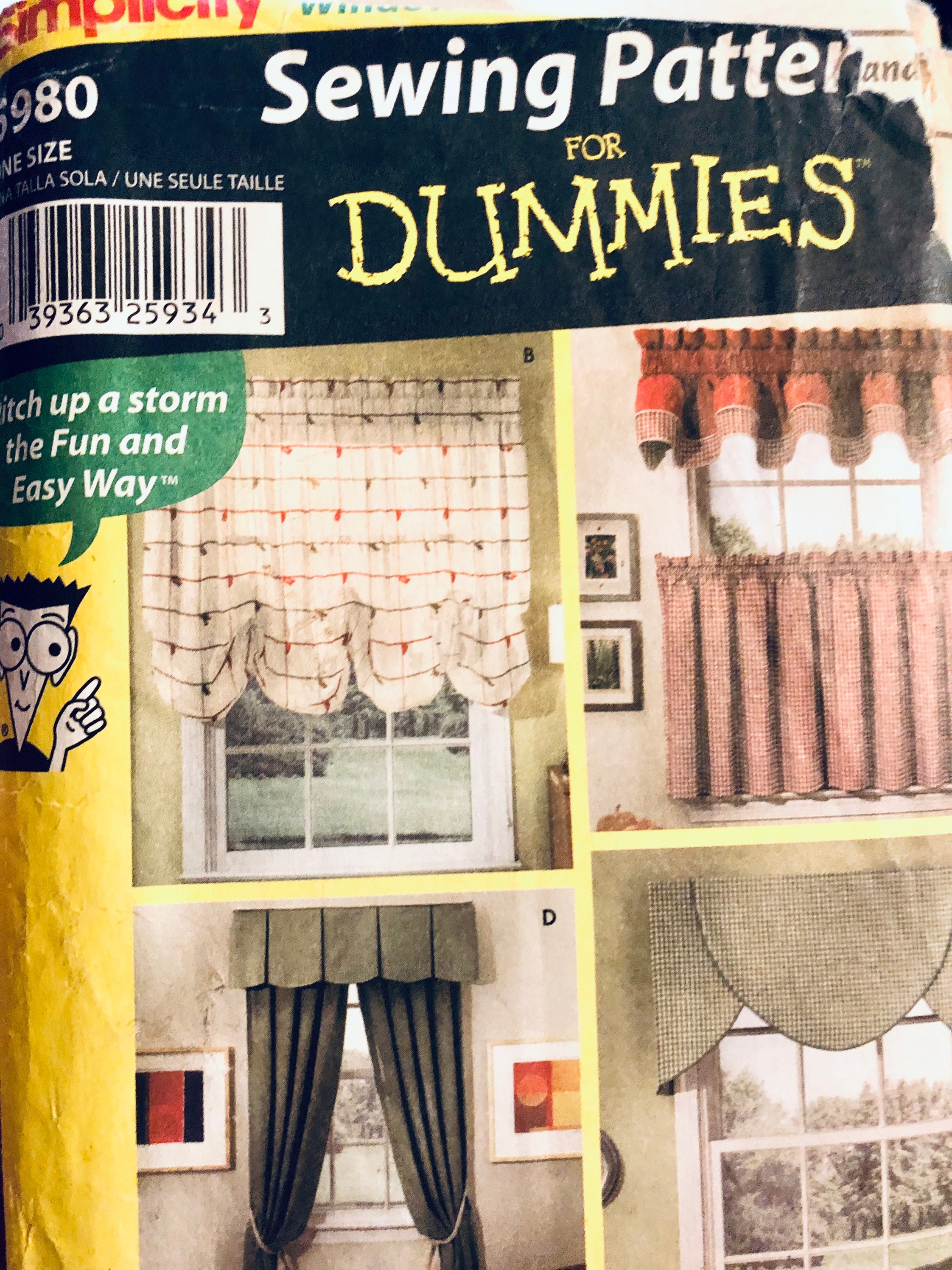 Simplicity Window Treatments Sewing for Dummies Sewing Pattern 0748 One  Size 