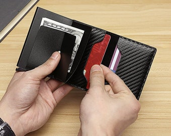 Carbon Fibre Slim Aluminium Credit Card Holder/Wallet