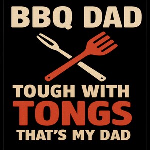 BBQ Dad Shirt Design PNG Lustige Grill Master Sublimation zum Vatertag Tough with Tongs Apron Design Digital Download für Cricut TShirts