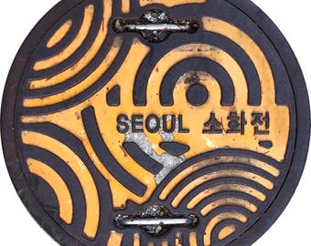 ASIA SERIES - Seoul Yellow, South Korea - Sewer Cover Doormat