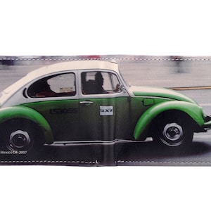 Carteira Masculina - Volkswagen Fusca, Fotografia Impressa Digitalmente em Couro