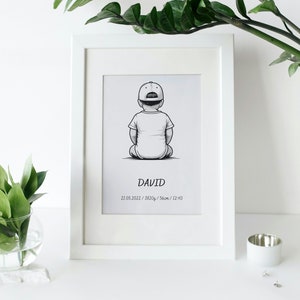 Personalisierte Baby Boy Geburt Poster, individuelles Baby Geschenk, Kinderzimmer Dekor, Baby Zimmer Wand Kunst, druckbare Geburtsanzeige, neue Eltern Geschenk