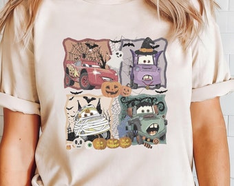 Vintage Halloween Cars Shirt, Kids Not Scary Shirt, Disney Cars Halloween Tee, Retro McQueen Tee, Baby Spooky Shirt, Fall Disneyland Shirt