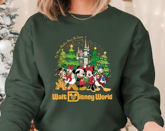 Most Magical Place on Earth Mickey and Friends Christmas Pullover, Cozy Disney Xmas Sweatshirt, Holiday Festive, Kids Cute Mickey Sweater
