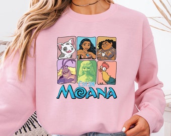 Disney Moana Sweatshirt, Kids Pua and Hei Hei Pullover, Moana All Characters Sweatshirt , Baby Moana Onesie, Woman Princess Moana Pullover