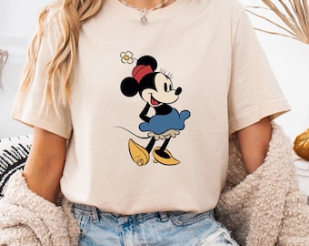 Retro Classic Minnie Shirt, Cute Disney Shirt, Disneyland Kids Shirt, Minnie Mouse Baby Shirt, Disney Trip Tee, Woman's Vintage Minnie Tee