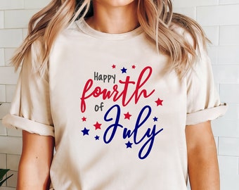 4th of July Shirt: USA Red White and Blue Independence Day Tee, Holiday Tee
