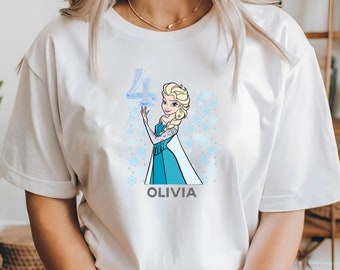 Custom Elsa Birthday Shirt, Frozen Birthday Elsa Shirt, Birthday Girl Shirt, Disney Elsa Tee, Baby Elsa Tee, Toddler Elsa Tee, Frozen Theme