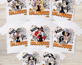 Vintage Halloween Princess Witch Shirt: Matching Family Tee, Boo, Mickey Ears, Girls Halloween