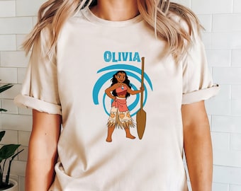 Custom Name Moana Shirt, Disney Moana Shirt, Princess Moana Shirt, Baby Moana Tee, Disney Trip Shirt, Kids Moana Shirt, Family Disney Shirt