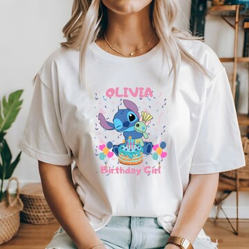 Custom Stitch Birthday Shirt, Stitch Shirt, Stitch Birthday Girl Shirt, Disney Birthday Tee, Age Celebration, Stitch Kids Birthday Shirt