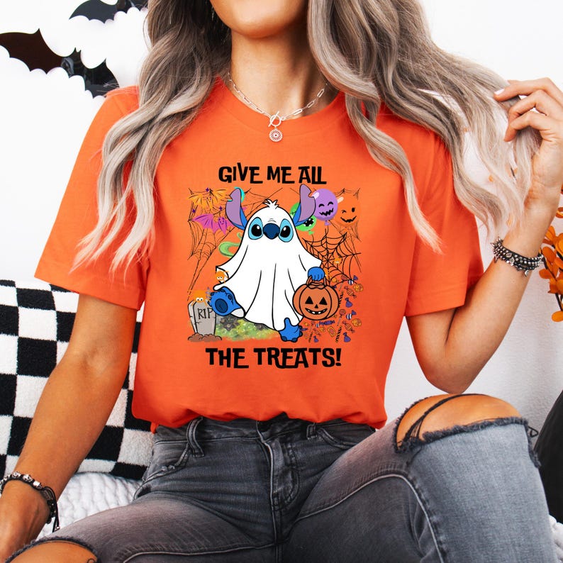 Halloween Stitch & Lilo Shirt: Spooky Matching Family Tees, Kids Trick or Treat, Disney, Disneyland image 3