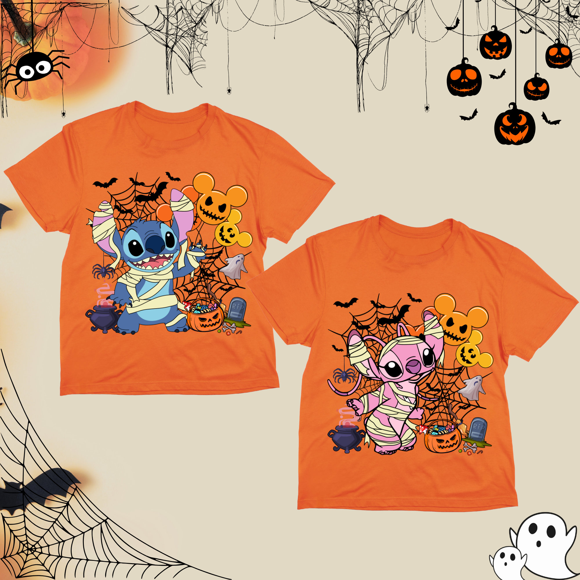 Halloween Stitch Shirt, Disney Stitch Tee, Stitch and Angel