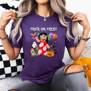 Halloween Stitch & Lilo Shirt: Spooky Matching Family Tees, Kids Trick or Treat, Disney, Disneyland image 2