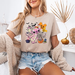 Camiseta de Stitch para Halloween, camiseta de Stitch de Disney, camiseta de Stitch y ángel a juego para Halloween, camiseta de Stitch espeluznante, camiseta de Stitch para Halloween para niños, camiseta familiar imagen 7