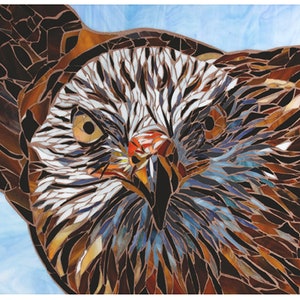 Red Kite Print - Limited Edition Giclee Print from Original Mosaic Art - Bird of Prey Art Print