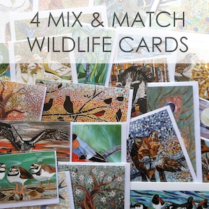 Set of 4 Cards - Choose Any 4 Cards From Over 90 Designs -Eco-Friendly Greetings Cards for All Occasions